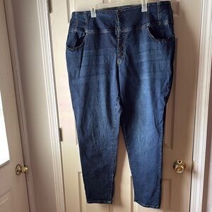 Ashley Stewart High Rise Blue Jeans Relaxed Fit